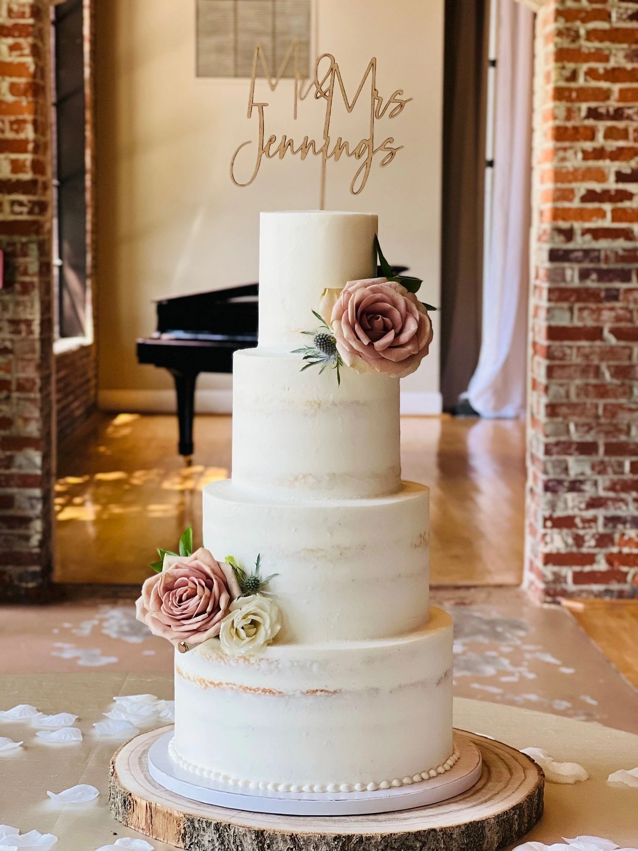 Midtown Cakes Wedding Cake, Fondant Cakes, Rustic Wedding Cake